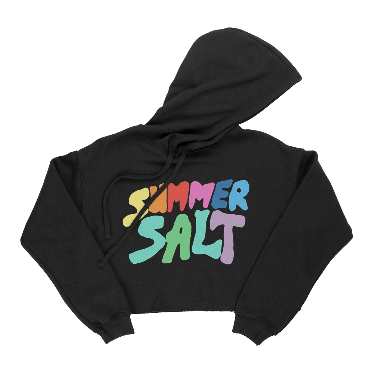 Summer Salt Cropped Rainbow Hoodie