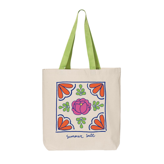 Paisley flower tote