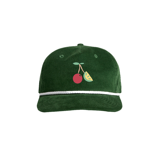 Cherry Lime Corduroy Cap